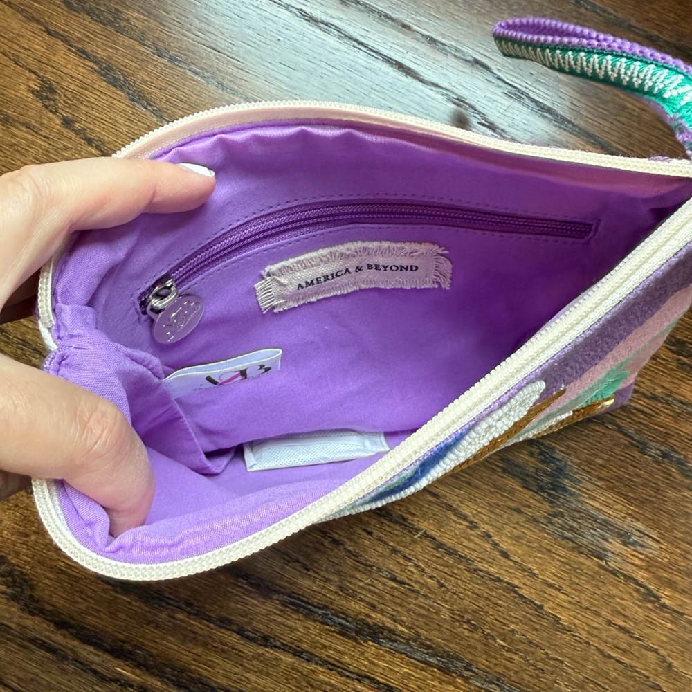 Colorful Abstract Clutch with Wristlet - Picture 5 of 6